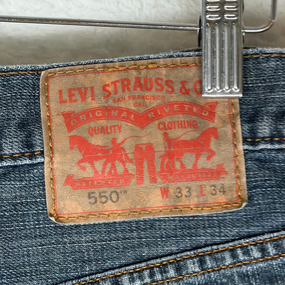 Levi's 550 Relaxed Fit Jeans Men 33x34 Blue Denim Tapered Leg Medium Wash - Picture 5 of 12